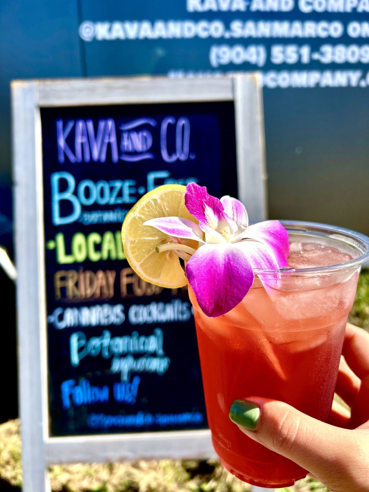 Signature craft cocktail at Kava & Company